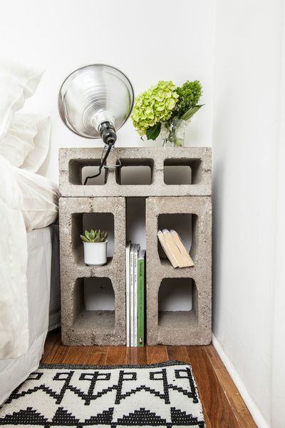 Upcycled Nightstand with Painted Faux Zinc Table Top