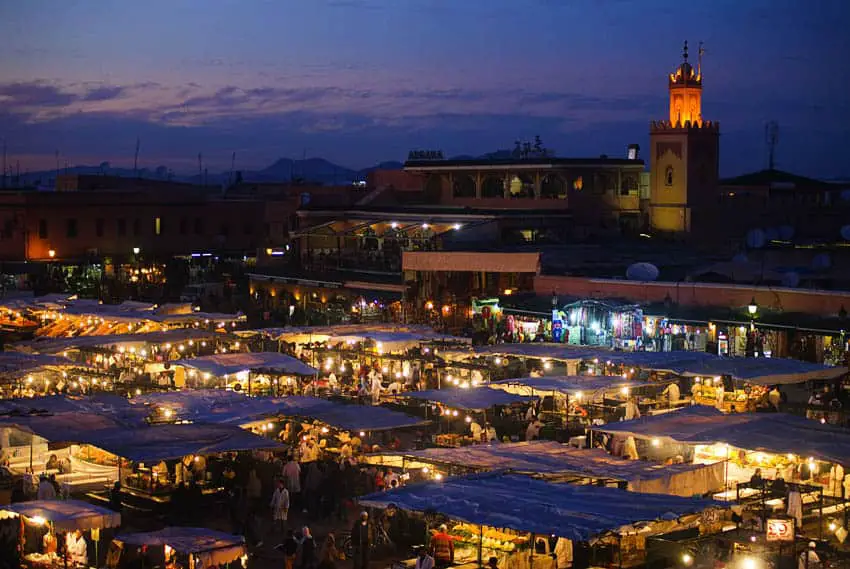 Morocco Marrakech night