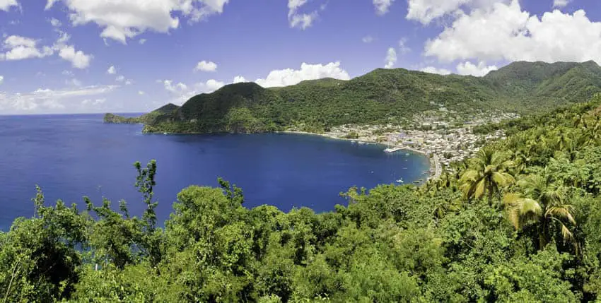 Soufriere from Vieux Fort Highway