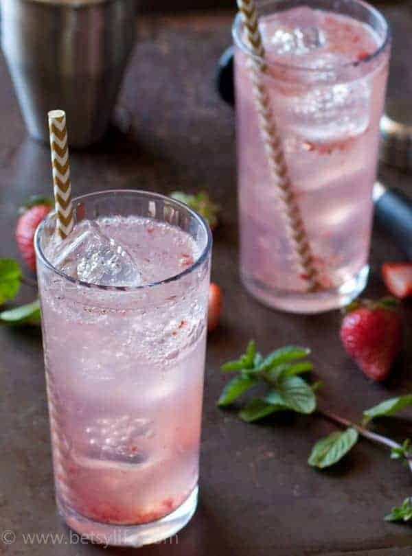 strawberry gin cocktail