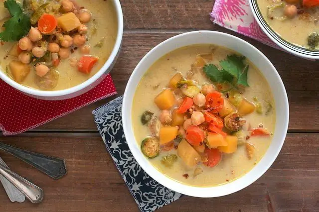 Gingery Coconut Stew with Brussels & Rutabaga