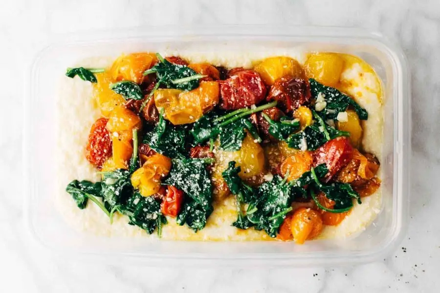 leftover-roasted-tomatoes-with-goat-cheese-polenta-600x900