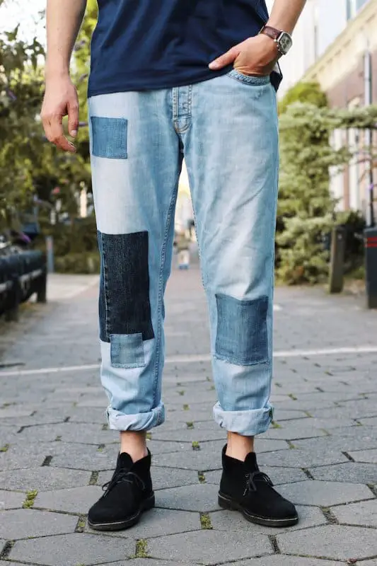 Mending Gets Trending: Upcycled Patchwork Jeans - Eluxe Magazine