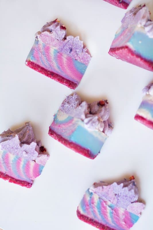 unicorn rainbow cheesecake