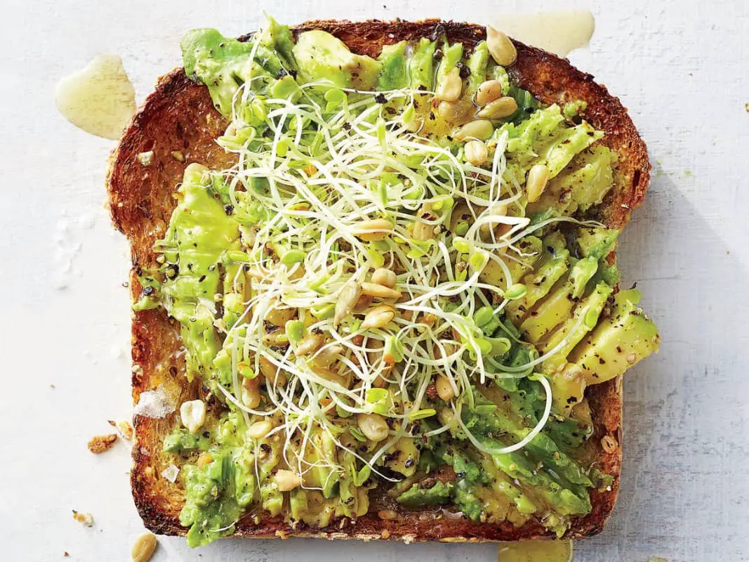 avocado sprout toast