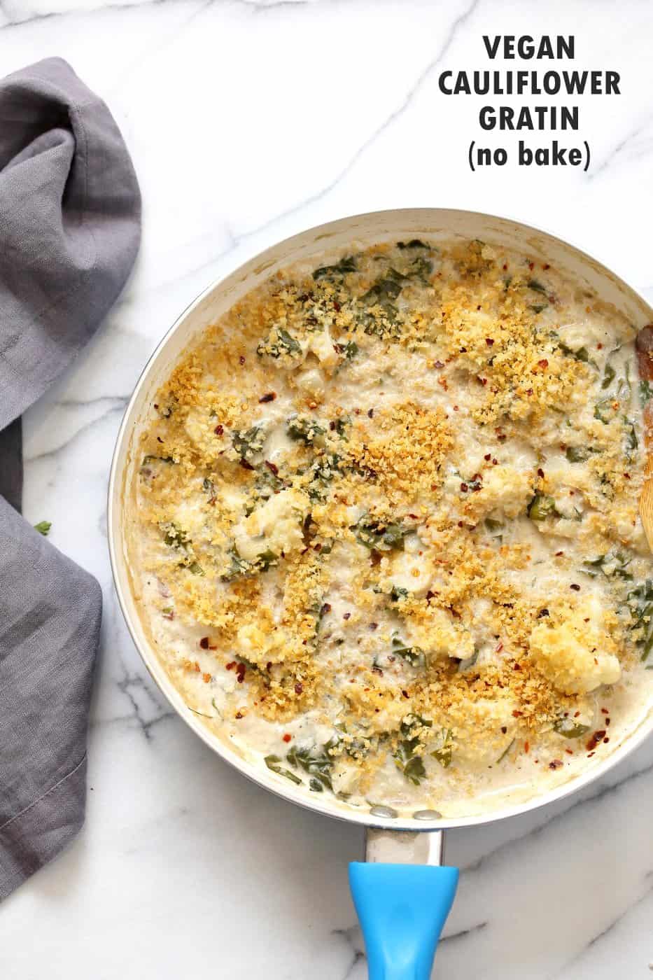 vegan cauliflower gratin recipe