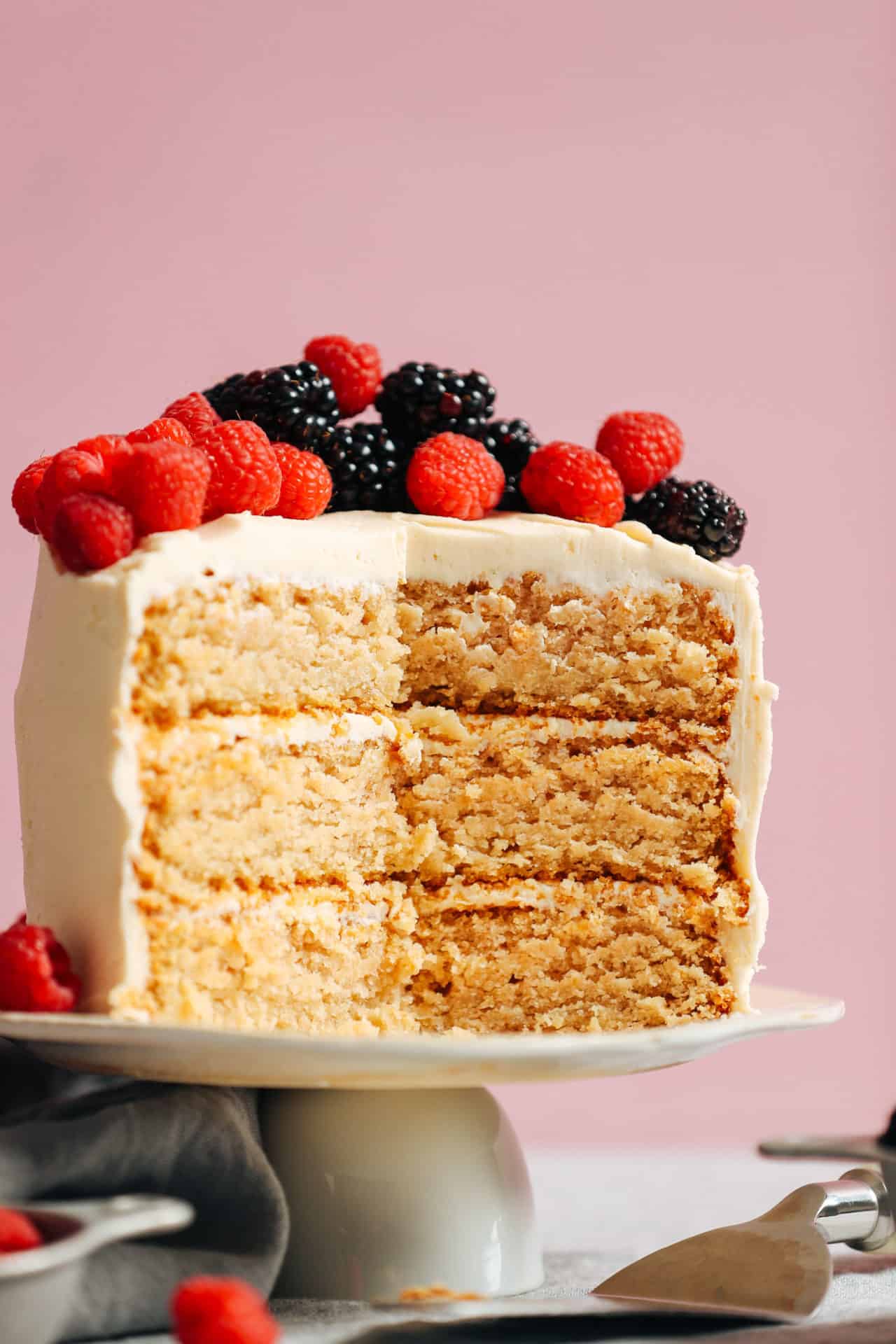 Gluten Free Vegan Vanilla Birthday Cake