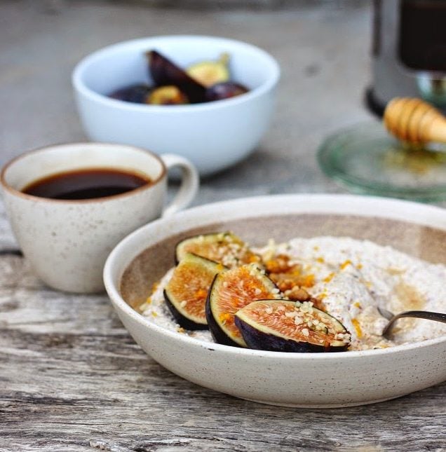 Raw Buckwheat Porridge with Fresh Figs