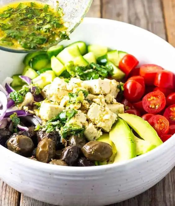 vegan greek salad
