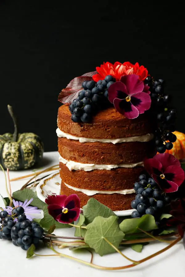 fall bridal cake