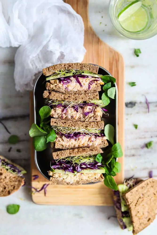 vegan 'tuna' sandwich