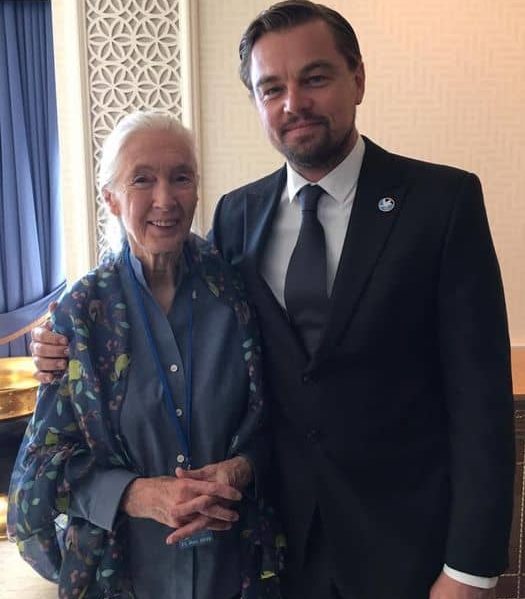 jane goodall and leo dicaprio