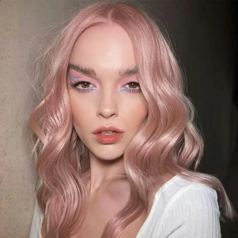 peachy rose hair