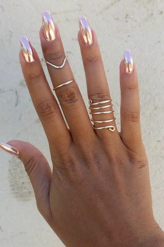 metallic nails