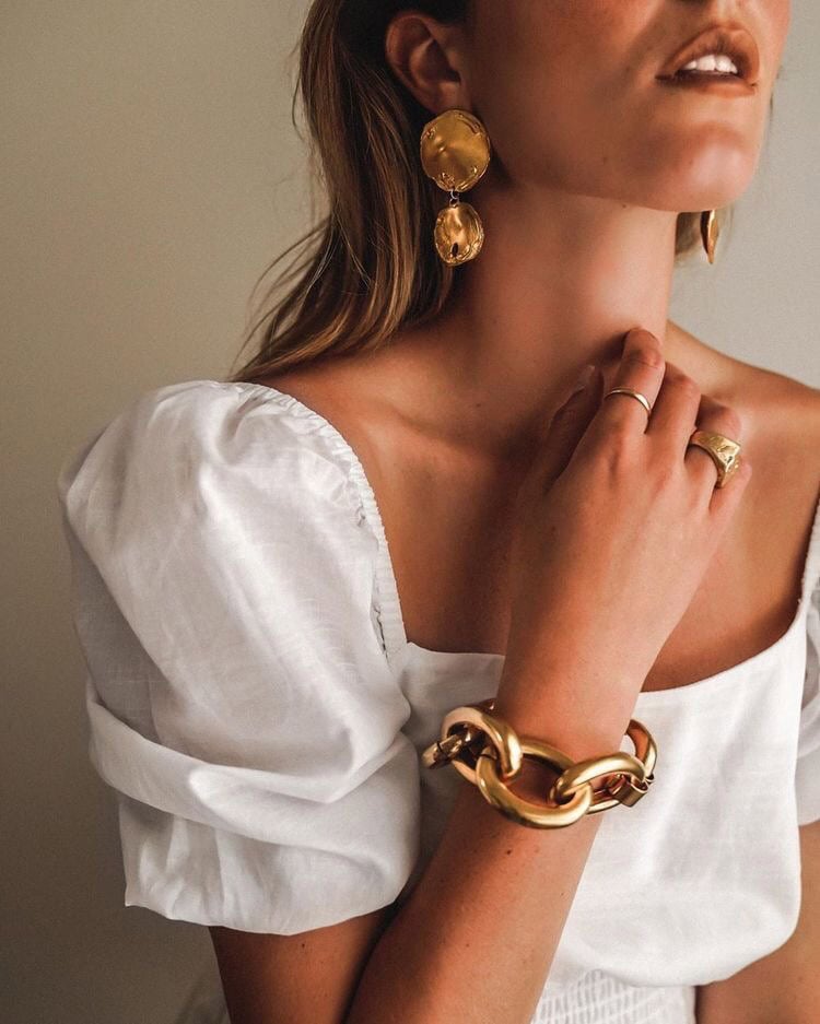 large gold chain cuff