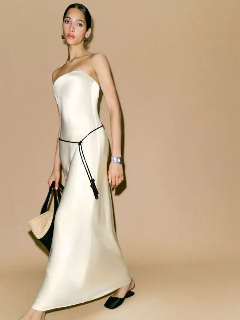 reformation column dress
