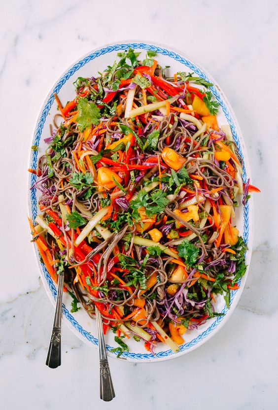 rainbow noodle salad