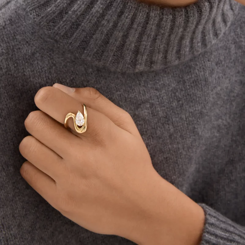 artistic engagement ring