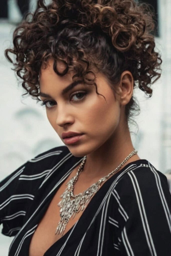 curly updo