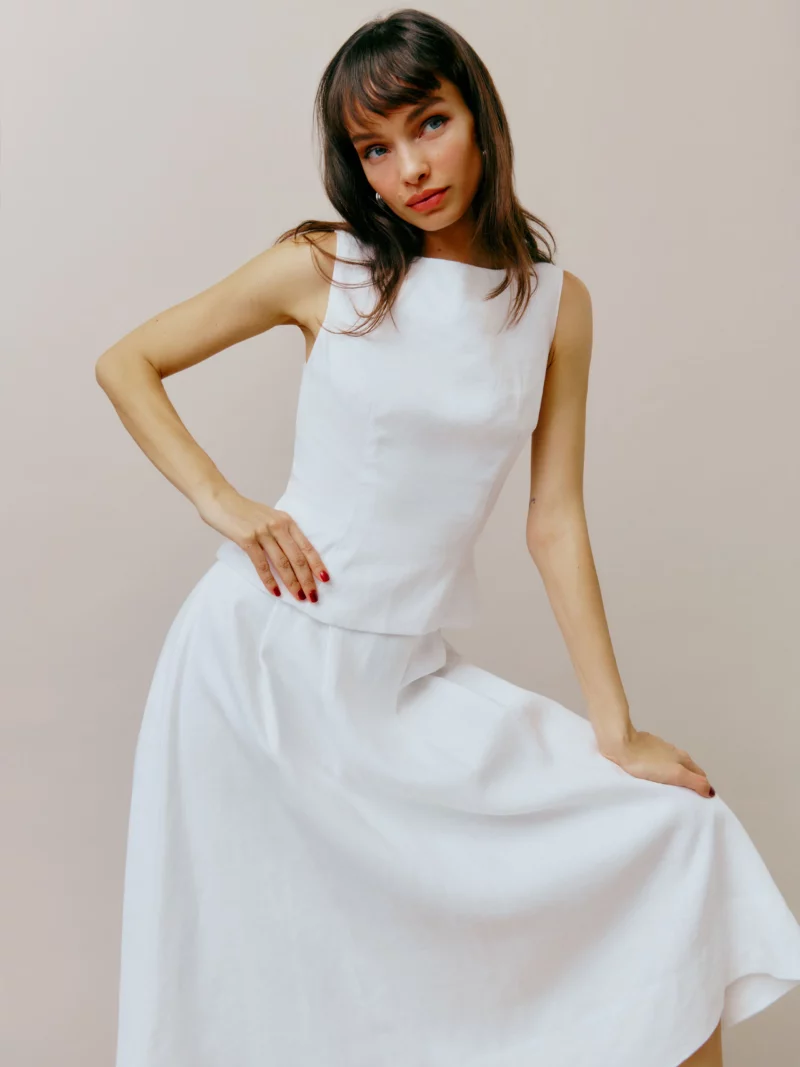 white two piece summer outfit