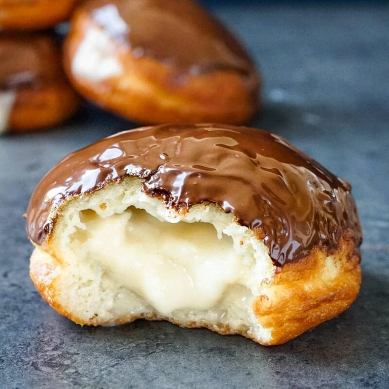 Vegan Boston Cream Donuts