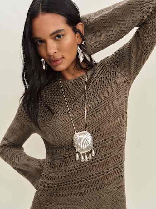 reformation crochet dress